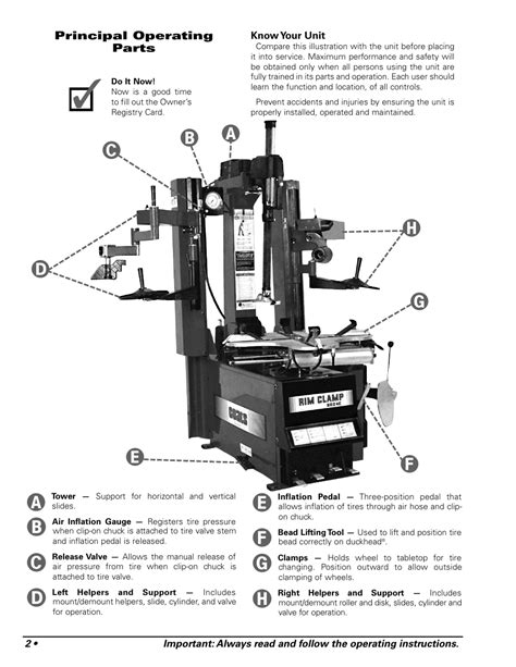 coats  tire changer user manual page