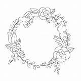 Frame Embroidery Patterns Wreaths sketch template