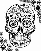 Skull Coloring Sugar Pages Dead Skulls Printable Adult Adults Sheets Kids Books Colouring Candy Halloween Printables Muertos Dia Pdf Los sketch template