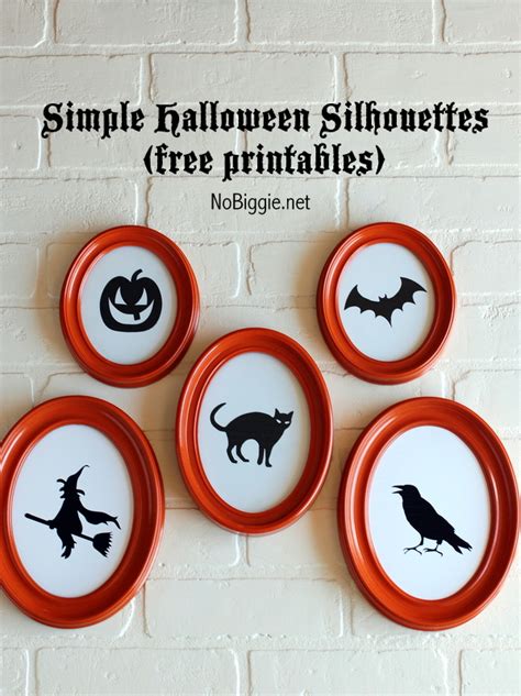 simple halloween silhouettes  printables