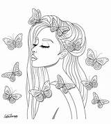 Coloring Fairy sketch template