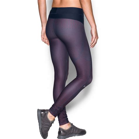 under armour womens heatgear printed leggings midnight navy