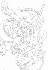 Shenron Goku sketch template