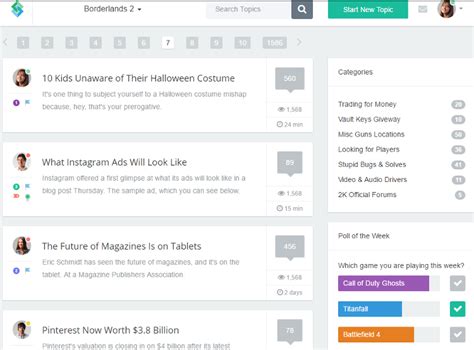 forum discussion bulletin board bootstrap html template