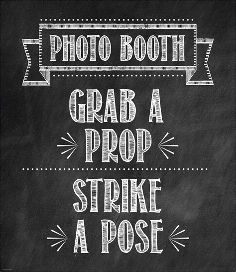 printable photo booth sign template printable word searches