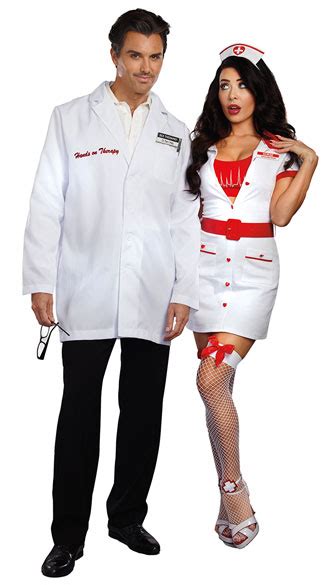 Hospital Hotties Couples Costume Heart Throbbing Hottie Nurse Costume
