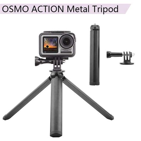 dji osmo action metal tripod adapter aluminum alloy tripod  gopro hero     black stand