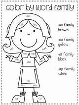 Family Word Template Color Families Colouring Pages Coloring Thanksgiving sketch template