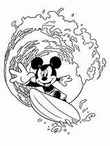 Coloring Surfing Pages Mickey Mouse Surfboard Printable Color Kids Bright Colors Favorite Choose Kindpng sketch template