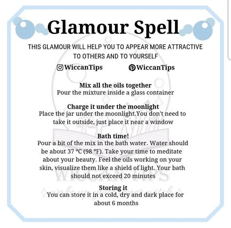 Glamour Spell Glamour Spell Beauty Spells Wiccan Spell Book