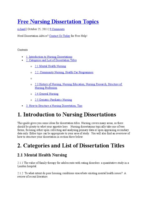 nursing research topics nursing research