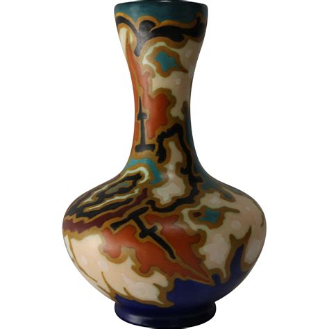 gouda art pottery vase  regina circa   kirstenscorner  ruby lane