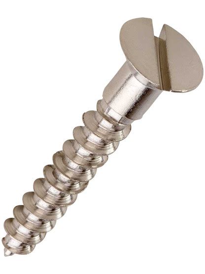 9 X 1 1 4 Inch Brass Flat Head Slotted Wood Screws 25 Pack House