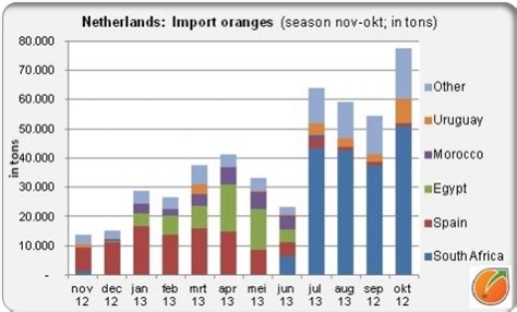 nederland   wereldwijd belangrijkste importeur van sinaasappelen fruit  vegetables facts