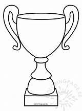 Trophy Cup Outline Father Illustration Fathers Card Coloring Coloringpage Eu sketch template