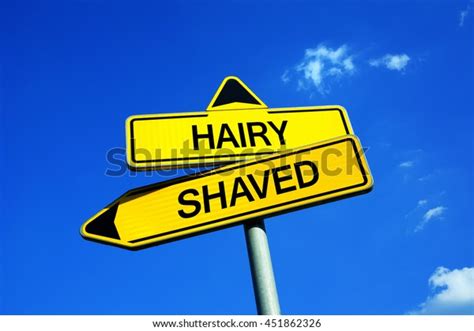 Hairy Or Shaved Traffic Sign With Two Options Natural Trimmed Or