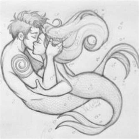 mer couple kiss mermaid art mermaid drawings drawings