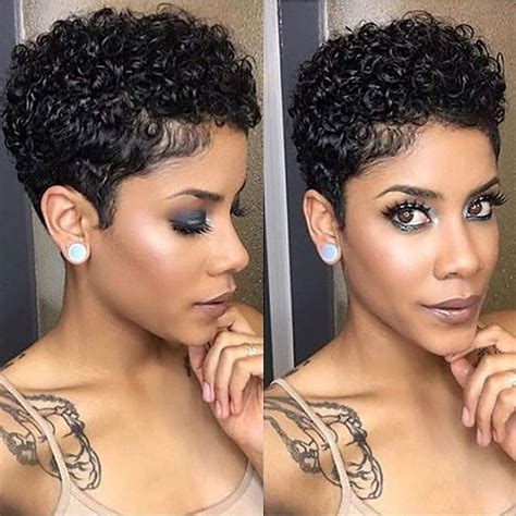 Black Wigs For Women Synthetic Wig Afro Short Curly Wig Black Short