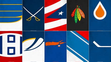nhl logos redesigned  minimalism theyre awesome
