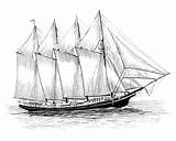 Squidoo Schooner Sailing sketch template