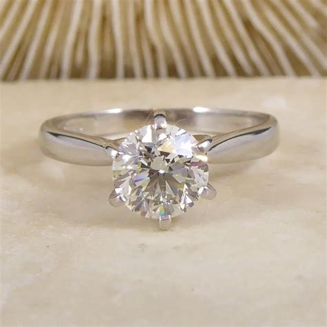 certified  carat diamond engagement ring solitaire setting