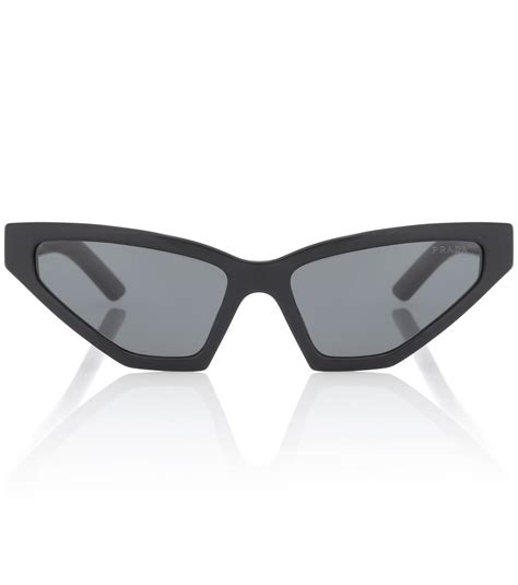 prada disguise cat eye sunglasses in black lyst
