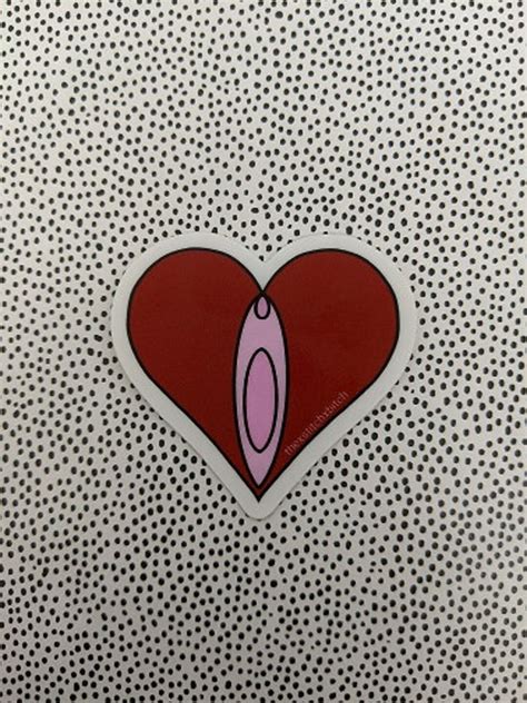 Heart Stickers Sex Positive Vagina Stickers Feminist Art Etsy