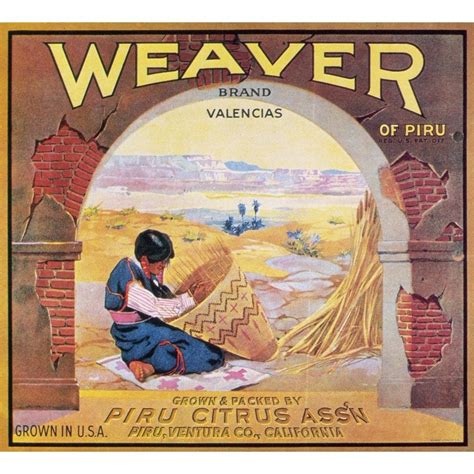 crate label  century nweaver brand valencia oranges  california rolled canvas art