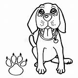 Paw Dog Vector Print Pages Coloring Illustration Getcolorings Getdrawings Dreamstime sketch template