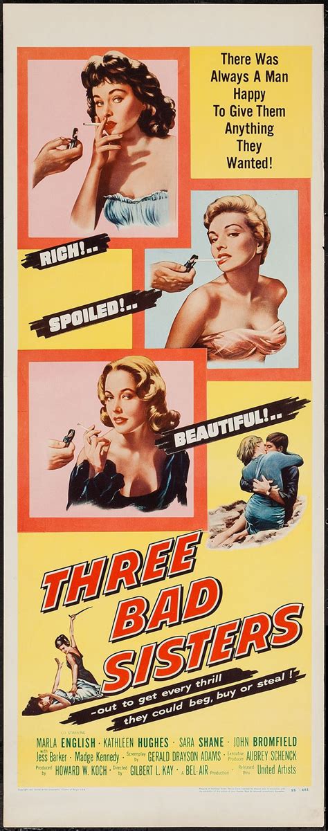 Three Bad Sisters 1956 Bad Sister Old Movie Posters Movie Posters