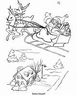 Coloring Christmas Santa Pages Reindeer Claus Sleigh Sheets Print Printable Driving Activity Printing Go Gif Below Click Next Back His sketch template