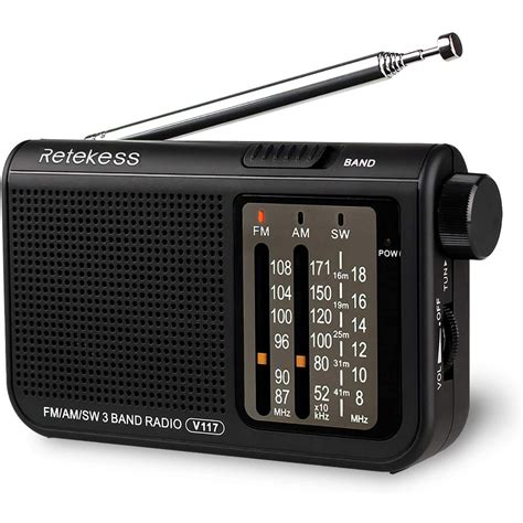 retekess analog  fm radio transistor shortwave radio powered  aa