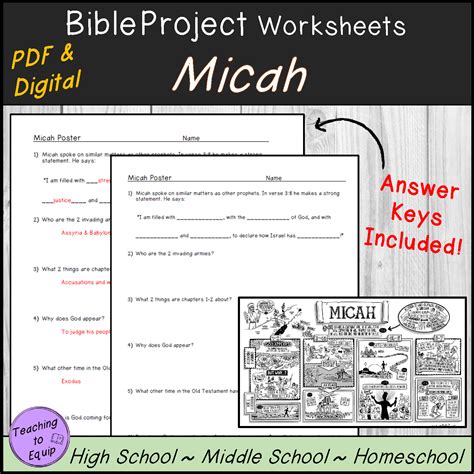 Bible Book Micah Overview Summary Activity Made By Teachers