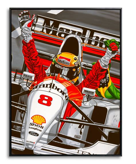 Ayrton Senna Last Victory By Colin Carter Limited Edition Canvas