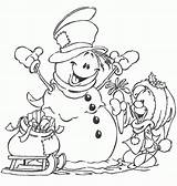 Kerst Sneeuwpop Kleurplaten Animaatjes sketch template