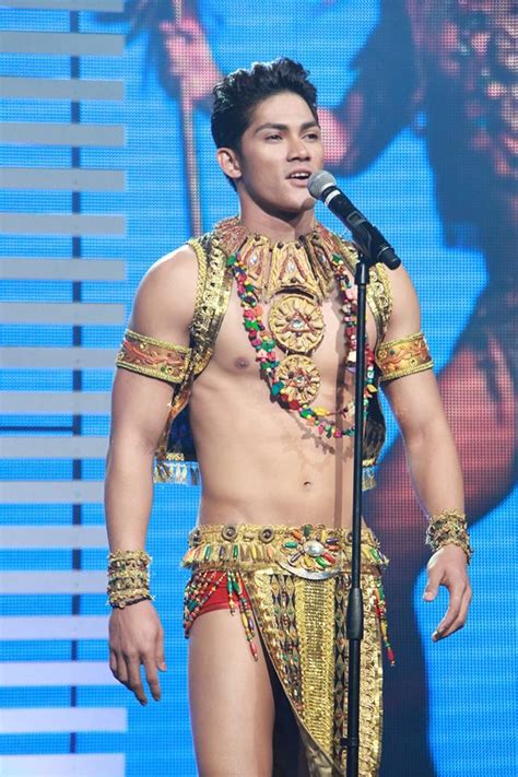Mister Philippines Reniel Villareal Posing With His National Costume