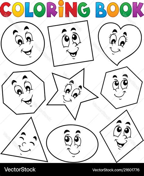coloring book  shapes  royalty  vector image