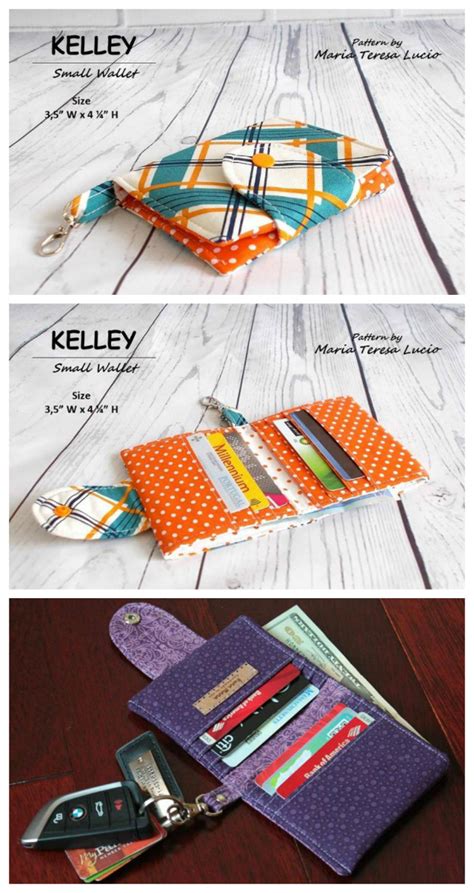 kelley small card wallet sewing pattern perfect  women  men