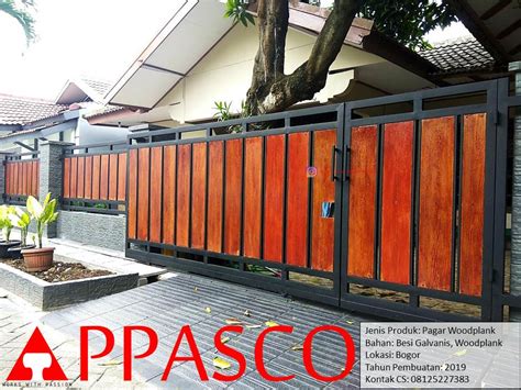 pagar woodplank galvanis  bogor pagar motif kayu appasco indonesia
