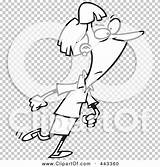 Determined Stomping Outline Illustration Cartoon Woman sketch template