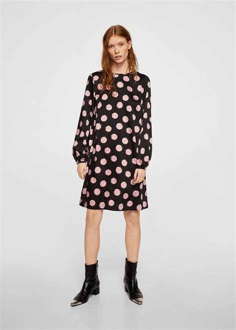 Polka Dot Dress Women Mango United Kingdom Dresses