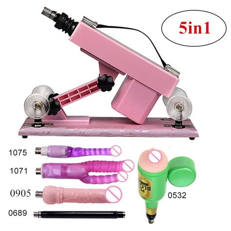 5in1 automatic thrusting sex machine with 5 attachments