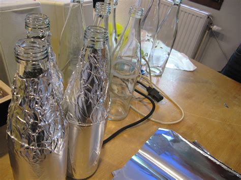 wrapping bottles  aluminium foil details hackadayio