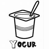 Comida Yogur Alimentos Leche Derivados Lacteos Yogurt Comidas Imagui Guiainfantil Faciles Manipulacion Obesidad Evitar Familias Pequeños Cuento Paracolorear sketch template
