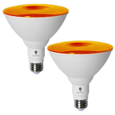pack bluex led par flood orange light bulb  watt