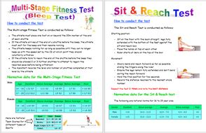fitness test sheets teaching resources