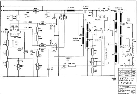 audio service manuals   marshall  pwr amp schematic