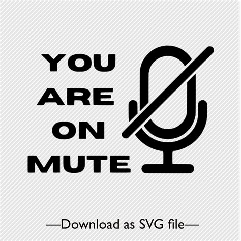 mute svg    mute vector file clipart zoom work  etsy