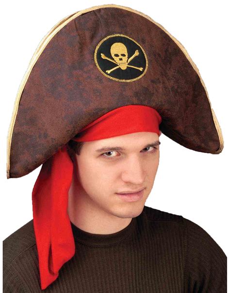 buccaneer captain mens adult pirate captain costume brown hat walmartcom