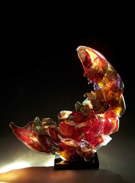 Red Brimstone By Caleb Nichols Art Glass Sculpture